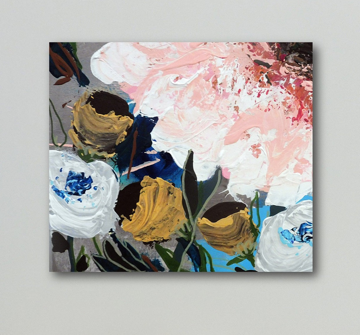 large floral paintings | abstract flowers paintings for sale | contemporary art | contemporary paintings | impasto style