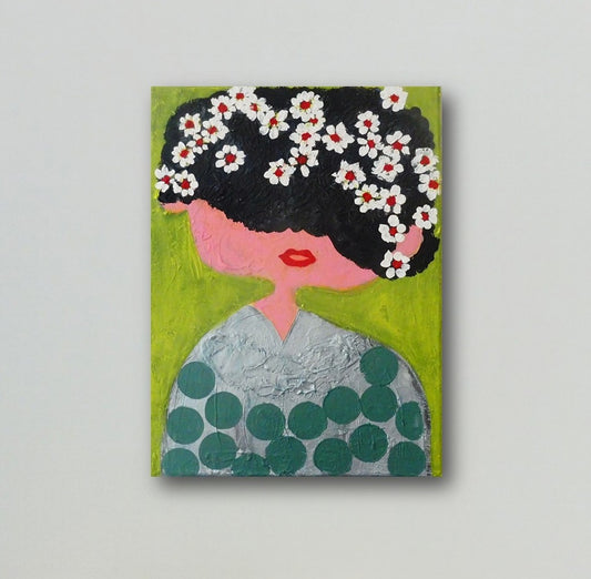 bloom flowers painting | flowers painting | child portrait | abstract people painting