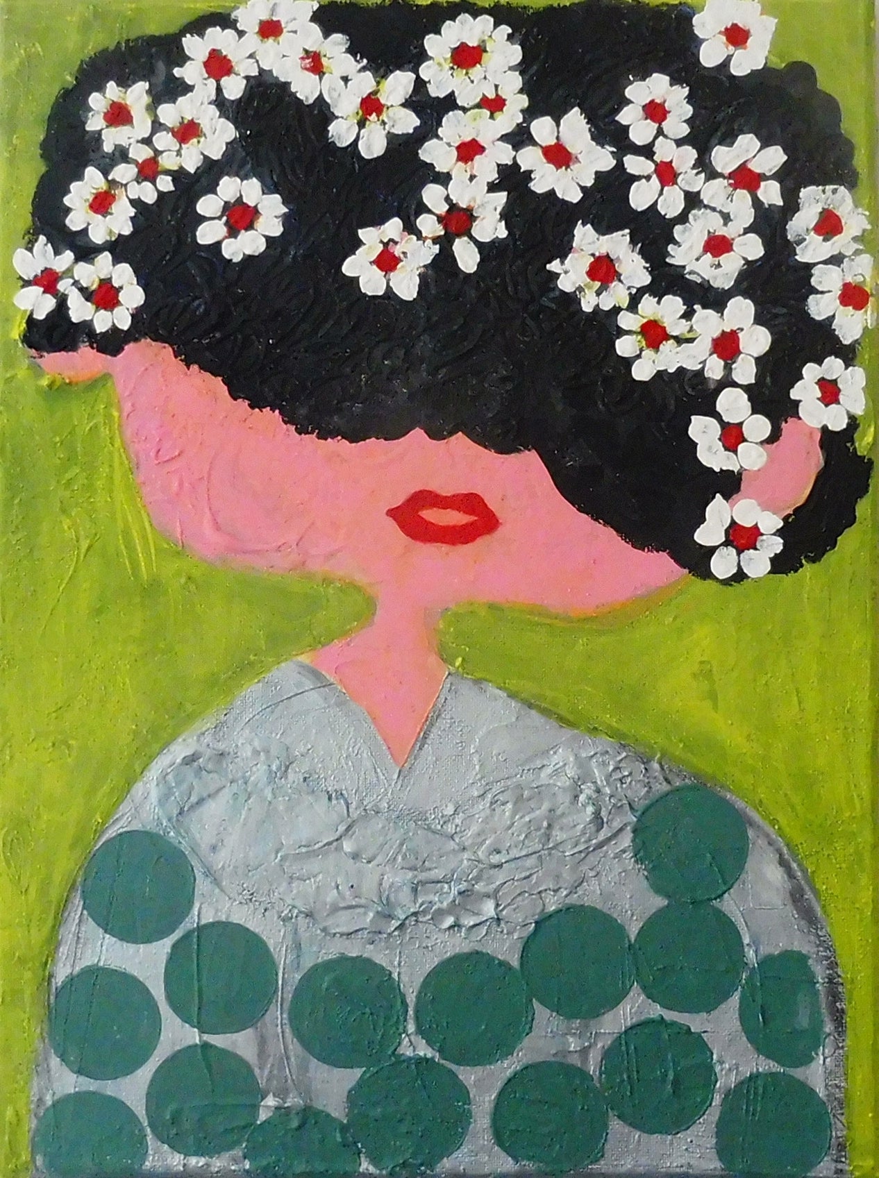 bloom | child abstract portrait | flowers | small white flowers