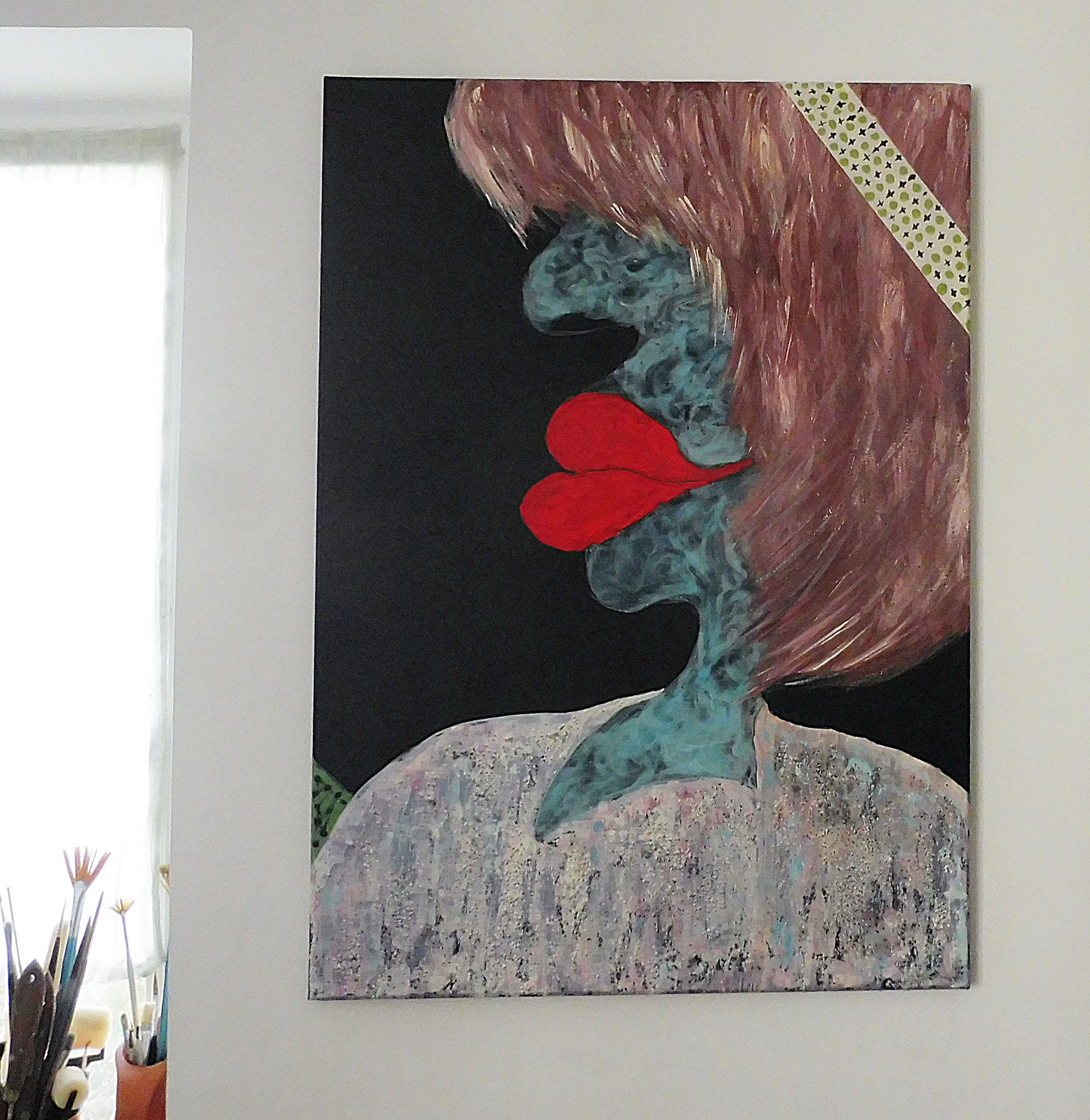 frontal image of portrait painting