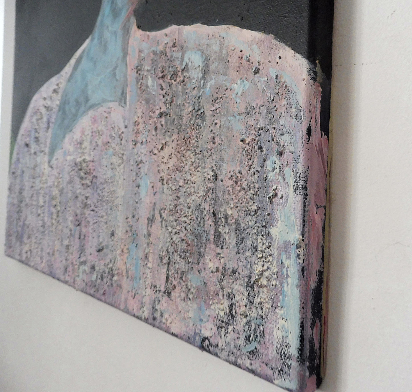 close up details of portrait painting | acrylic | abstract | one of a kind | canvas | original | artwork  | for sale | kunst | portraiture | people |