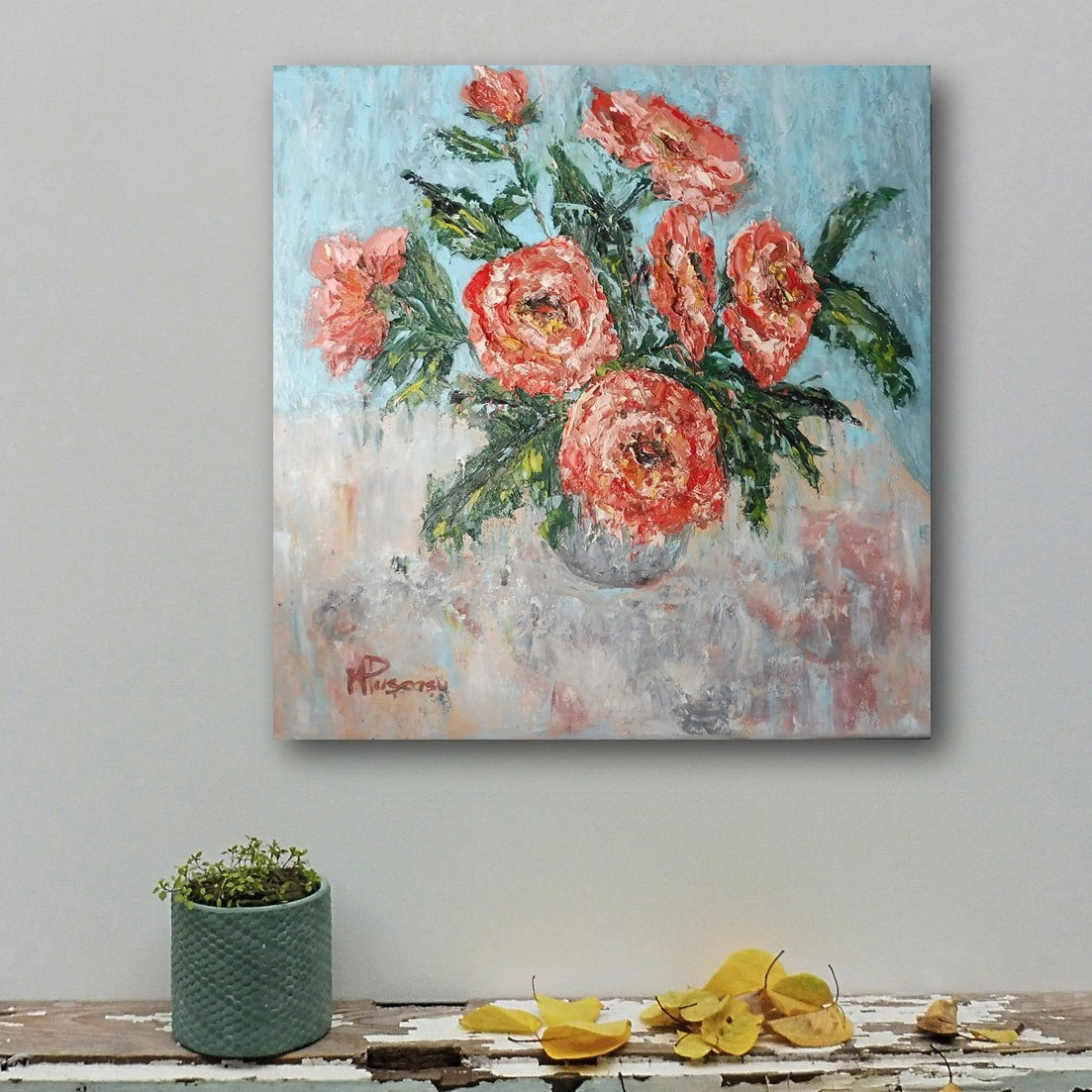 floral  oil painting | roses flowers