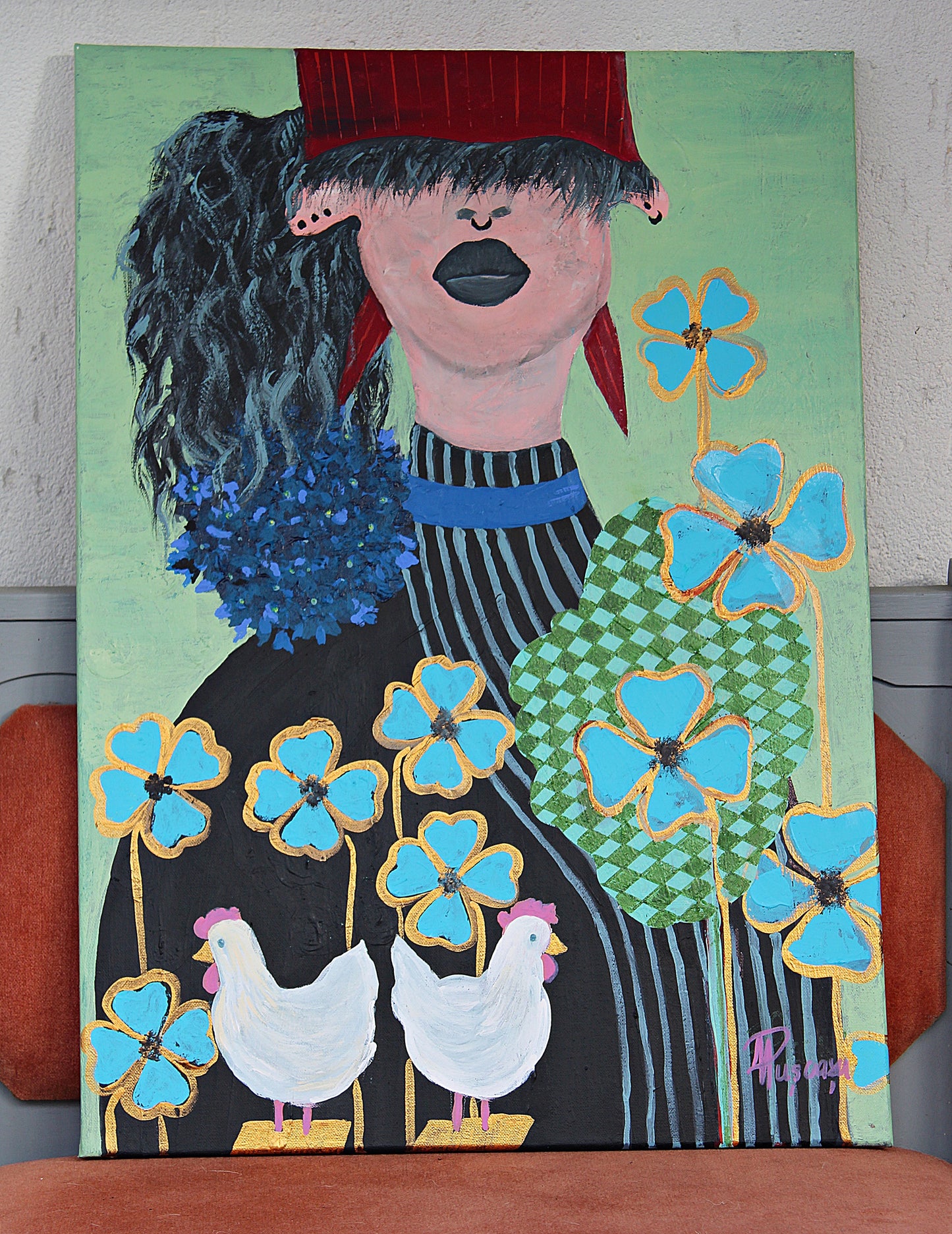 EMO FLORIST -  acrylic portrait painting