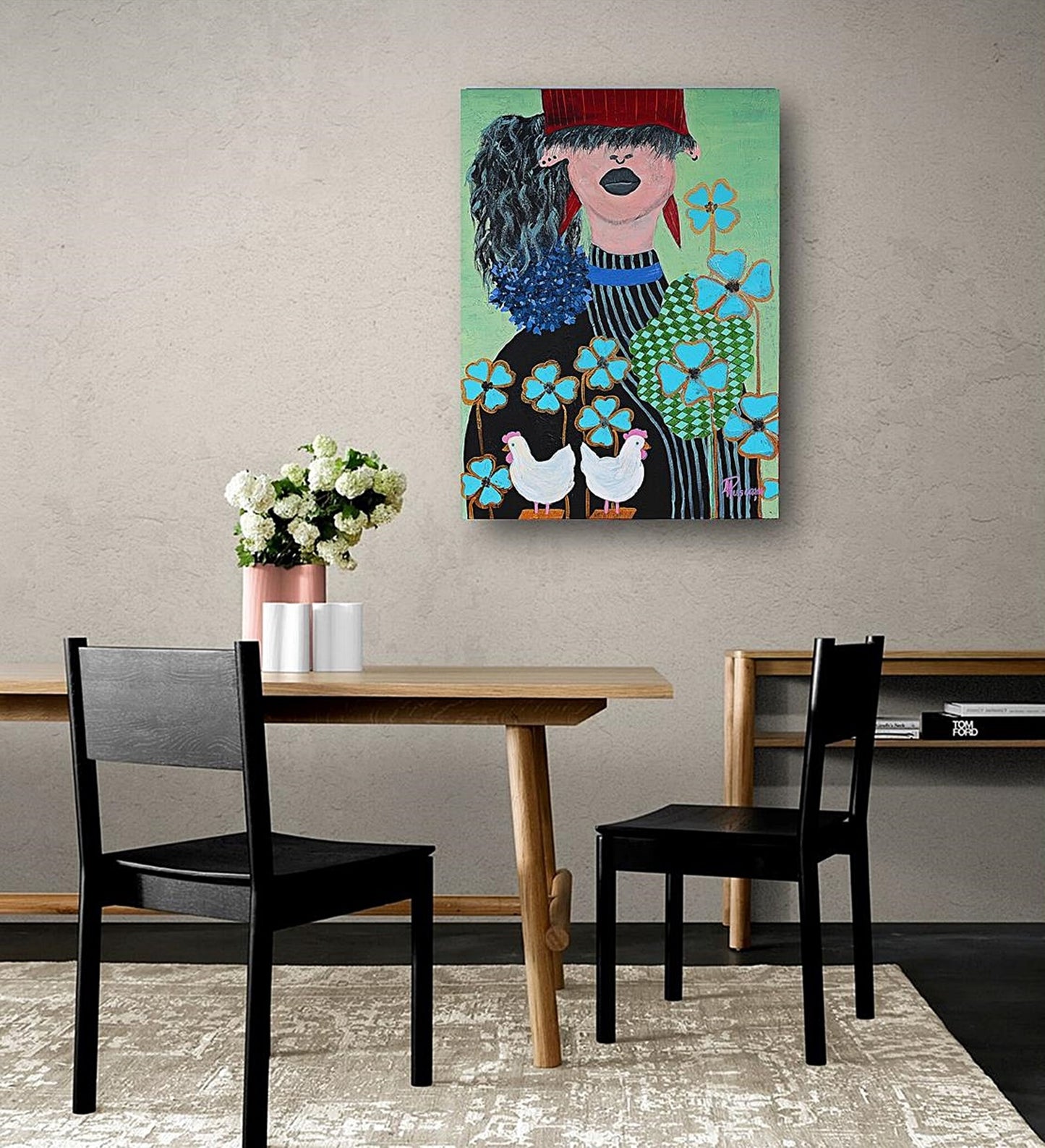 EMO FLORIST -  acrylic portrait painting