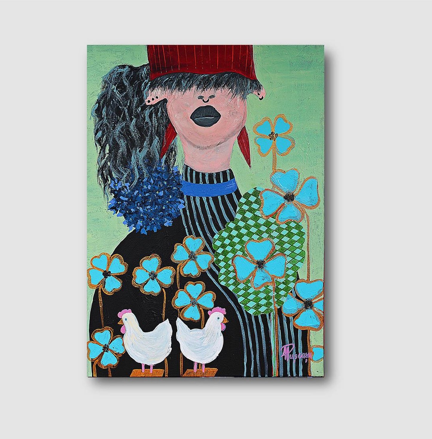 EMO FLORIST -  acrylic portrait painting