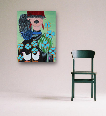 EMO FLORIST -  acrylic portrait painting