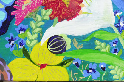 flowers | painting | floral | large | wall art | daisies | white