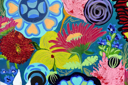 floral | painting | eclectic | design | garden | flowers | large