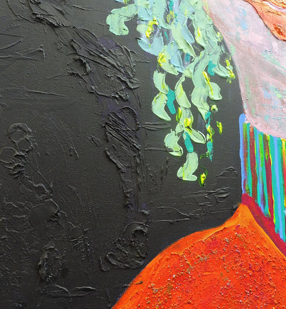 Abstract portrait painting | figurative portrait | original portrait | acrylic abstract portrait